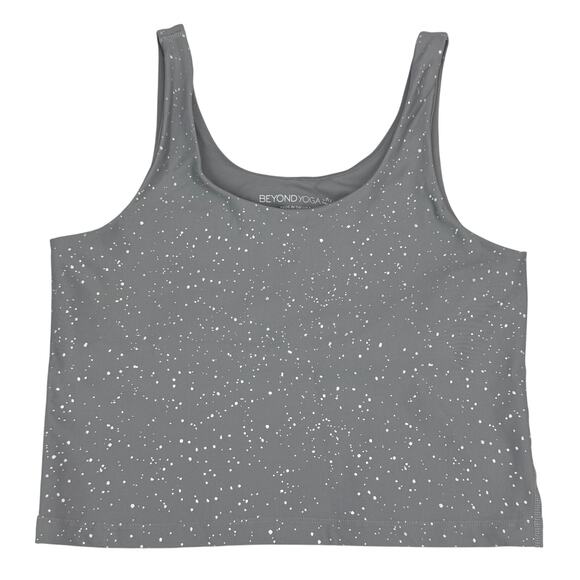 BEYOND YOGA Keep It Simple Cropped Yoga Tank Size Large Gray - Picture 2 of 5